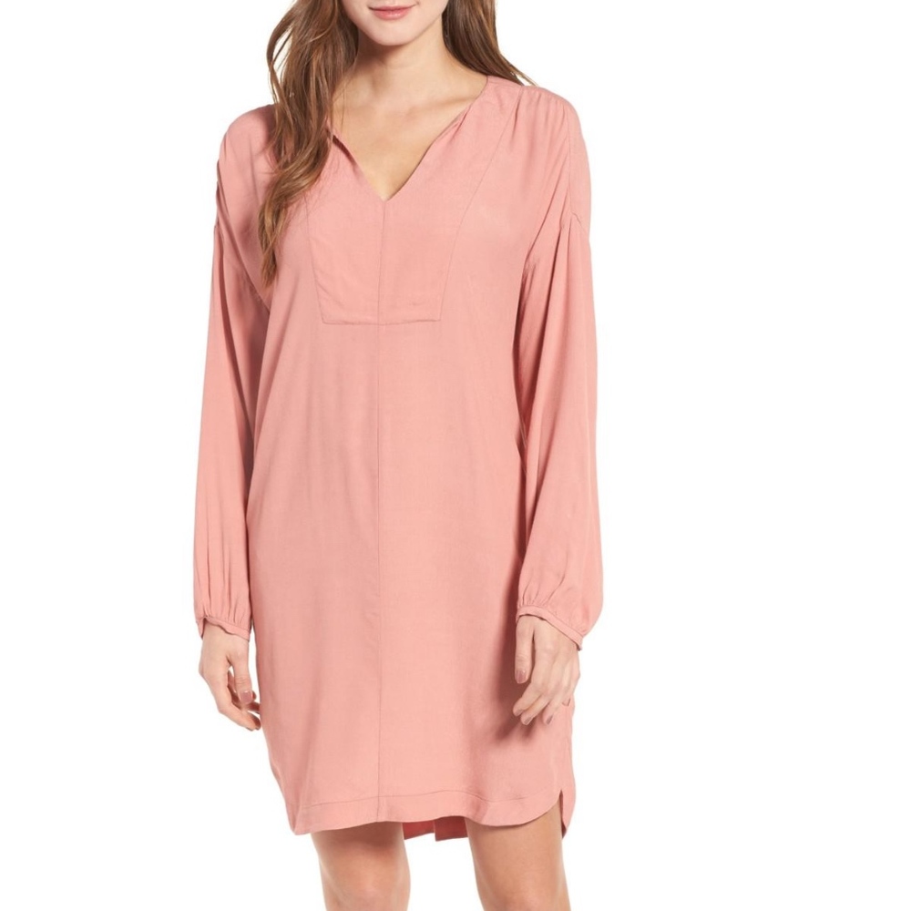 New Madewell Du Jour Tunic Dress in Rosewood